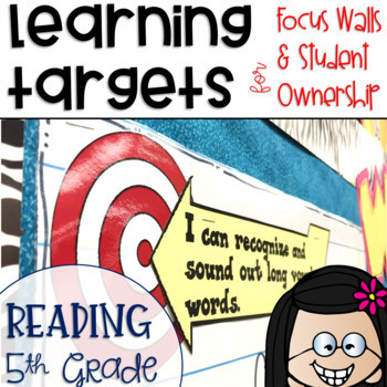 Preview of Common Core Learning Targets for Reading 5th grade
