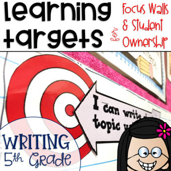 Preview of Common Core Learning Targets for Writing 5th grade
