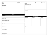 Common Core Lesson Planning Sheet