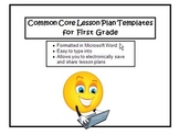 Common Core Lesson Planning Templates in Microsoft Word fo