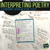 Poetry Lesson Freebie - Interpreting Poetry - Reading Comp