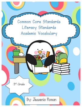 Preview of Common Core Literacy Academic Vocabulary 3rd Grade
