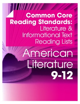 Preview of CCSS Literature & Informational Texts Readings Lists--American Lit (9-12 Grades)