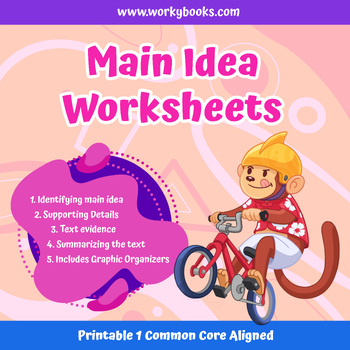 Preview of Common Core Main Idea Worksheets with Graphic Organizers (Grades 3-5)