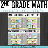 2nd Grade Math Bundle- Common Core Math Centers, Worksheet
