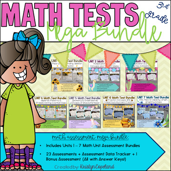 Preview of 3rd Grade Math Assessment MEGA BUNDLE {7 Unit Bundles}
