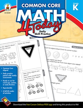 Preview of Common Core Math 4 Today Grade K 104589-EB