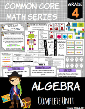 Preview of Common Core Math: 4th Grade Algebra Complete Set