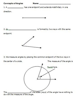 Common Core Math 4th Grade Measurement Activities - Angles (4.MD.5,6,7)