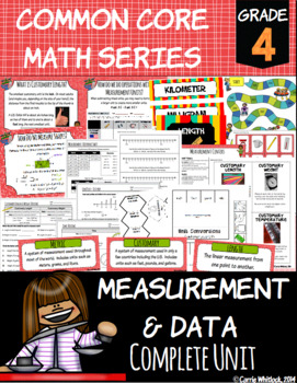 Preview of Common Core Math: 4th Grade Measurement & Data Complete Set