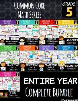 Preview of Common Core Math: 5th Grade Complete Set - Entire YEAR! Bundle