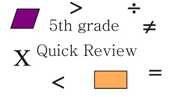 Preview of Common Core Math 5th Grade Review Questions