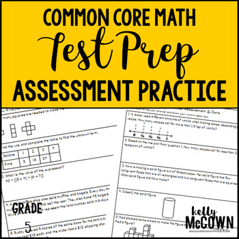 test prep math practice worksheets grade 5 by teaching math and more