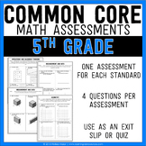 Common Core Math Assessments - 5th Grade