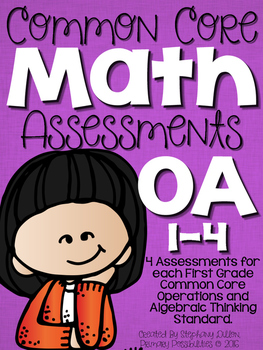 Preview of Common Core Math Assessments- First Grade OA (1.OA.1, 1.OA.2, 1.OA.3, 1.OA.4)
