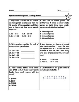 common core math worksheets grade 4 operations and