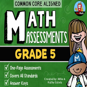 Preview of Common Core Math Assessments {5th Grade}