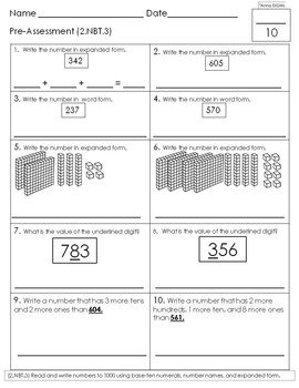 math assessments grade 2 by simply skilled in second tpt