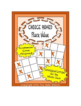 Preview of Common Core Math - CHOICE BOARD Place Value - 5th Grade