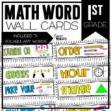 1st Grade Math Word Wall - Vocabulary Cards