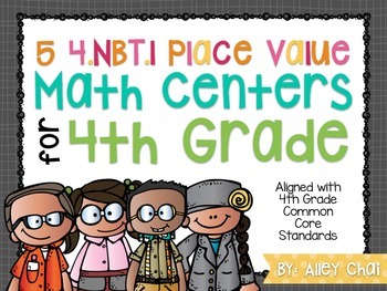 Common Core Math Centers (4.NBT.1) by Teaching to Engage | TpT