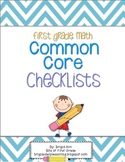 Common Core Math Checklist - First Grade