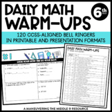 6th Grade Math Warm Ups (CCSS-Aligned Math Bell Ringers)