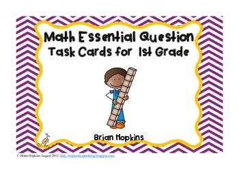 Preview of Math Essential Questions for 1st Grade for Common Core