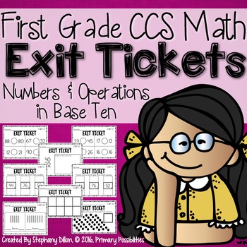 Preview of Common Core Math Exit Tickets- First Grade NBT