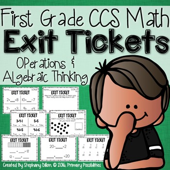 Preview of Common Core Math Exit Tickets- First Grade OA