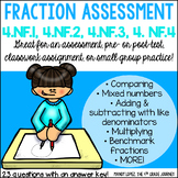 Common Core Math FRACTION Assessment {4.NF.1, 4.NF.2, 4.NF