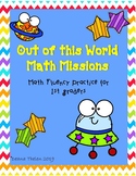 Out of This World Math Missions-Math Fluency Practice for 