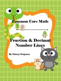 Common Core Math Fraction and Decimal Number Lines