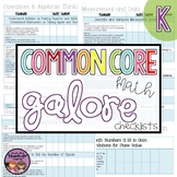 Common Core Math Galore {Kindergarten Checklist}