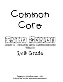 Common Core Math Goal Page - Volume of a Rectangular Prism