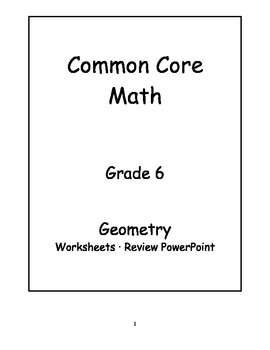 Preview of 6th Grade Common Core Math Geometry Activities