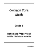 6th Grade Common Core Math Ratios and Proportional Reasoning Unit