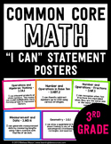Common Core Math I CAN Posters - 3rd (Third) Grade