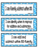 Common Core Math "I Can" Statements 2nd Grade- Color Coded