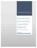 Common Core Math Intervention Diagnostic Essential Skills 