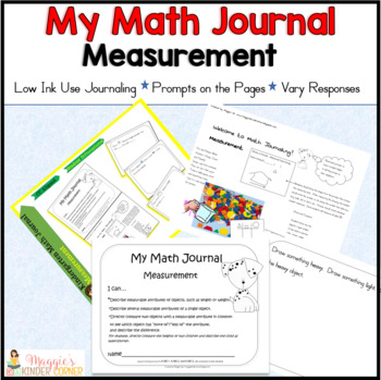 Preview of Kindergarten Measurement Journal with Prompts