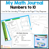 Kindergarten Math Journal Numbers to 10