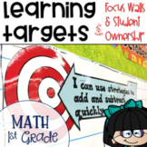 Common Core Math Learning Targets 1st grade