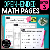 Open-Ended Math Pages - 3rd Grade
