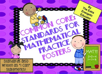 Preview of Common Core Math Posters: Standards for Mathematical Practice {Primary}