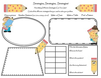 Preview of Common Core Math Problem Solving Journal Printables