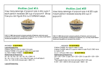 Preview of Common Core Math Problems Answer Key