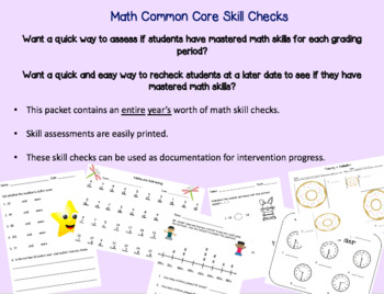 Preview of Common Core Math Skill Checks