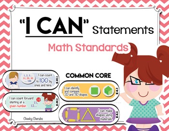 Preview of Common Core - Math Standards "I Can" Statements