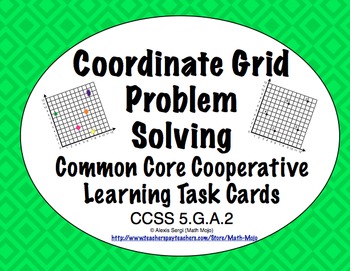 Preview of Common Core Math Task Cards (5th Grade): Coordinate Grid Problem Solving 5.G.A.2